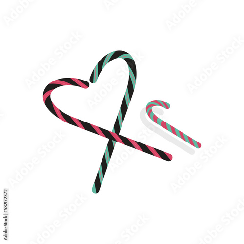 realistic colorful flat lollipop, sugar candy or gums on stick, vector set of sweet lollypops