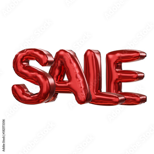SALE 3d red text