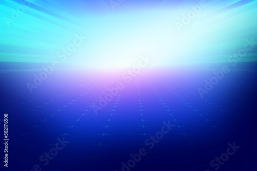 Graphical abstract 3d space background with a glowing line at a distance