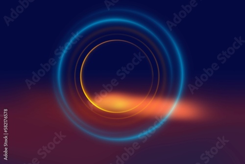Light wave effect of neon glow lights background