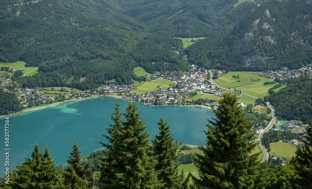 Town of Fuschl at Lake Fuschl