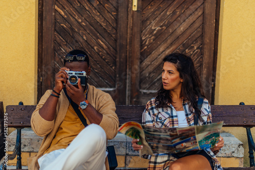 A photographer with his girlfriend