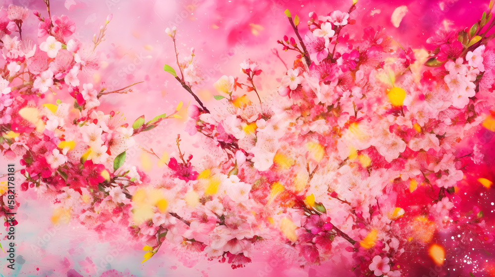 pink blossom in spring pink blossom in spring