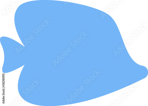 Silhouette of flounder fish