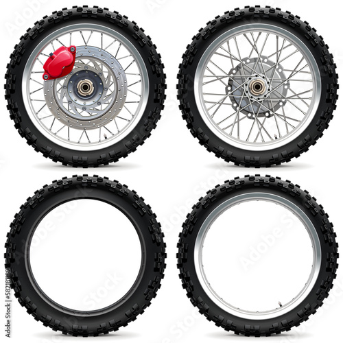 Vector Enduro Motorcycle Wheels Set