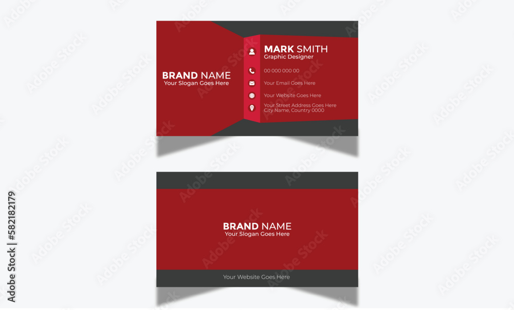 Creative and Professional Double-sided Business card design, Modern visiting card template, Clean name card Vector