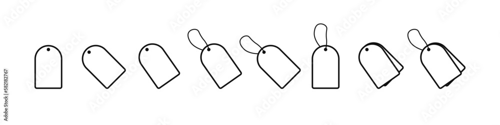 Fototapeta premium Tag icon. Label. Price. Vector illustration on a white background.