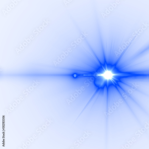 Blue lens transparent flare PNG