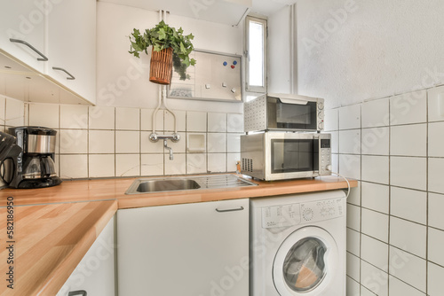 Wallpaper Mural Contemporary kitchen interior with appliances Torontodigital.ca