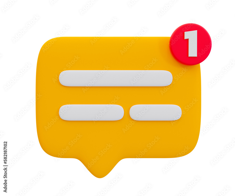 3d minimal communication icon. online social media chatting. online message sending. chat icon with notification. 3d illustration. 3d minimal communication icon. online social media chatting. online message sending. chat icon with notification. 3d illustration.