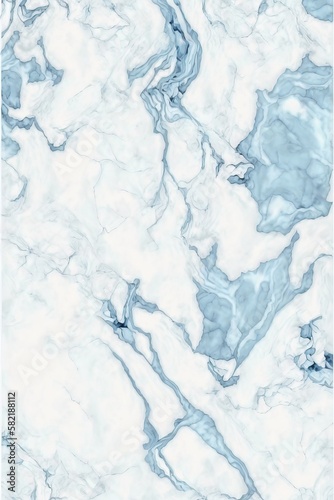 Blue and white marble, ideal for backgrounds, generative ai © FrankBoston