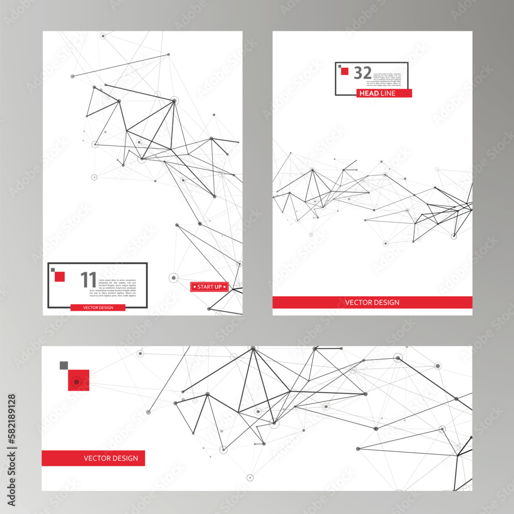 Vector layout of A4 format cover design templates. Technology, science, medical concept. Molecule connecting lines and dots. Vector layout of A4 format cover design templates. Technology, science, medical concept. Molecule connecting lines and dots.