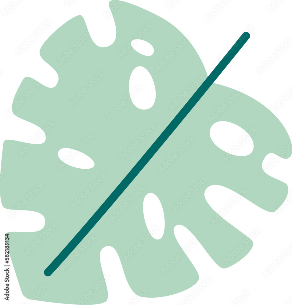 Abstract tropical leaf element Abstract tropical leaf element