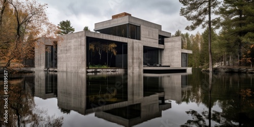 Modern house, A Stunning Villa for Modern Living. Gen AI