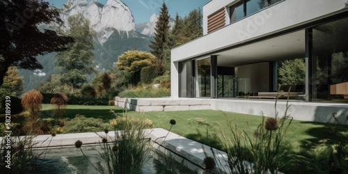 Modern house, A Stunning Villa for Modern Living. Gen AI © Sparrowski