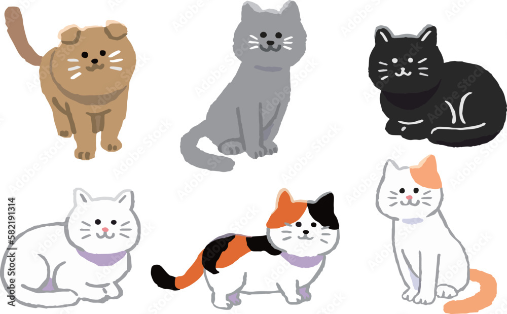 猫のイラストセット