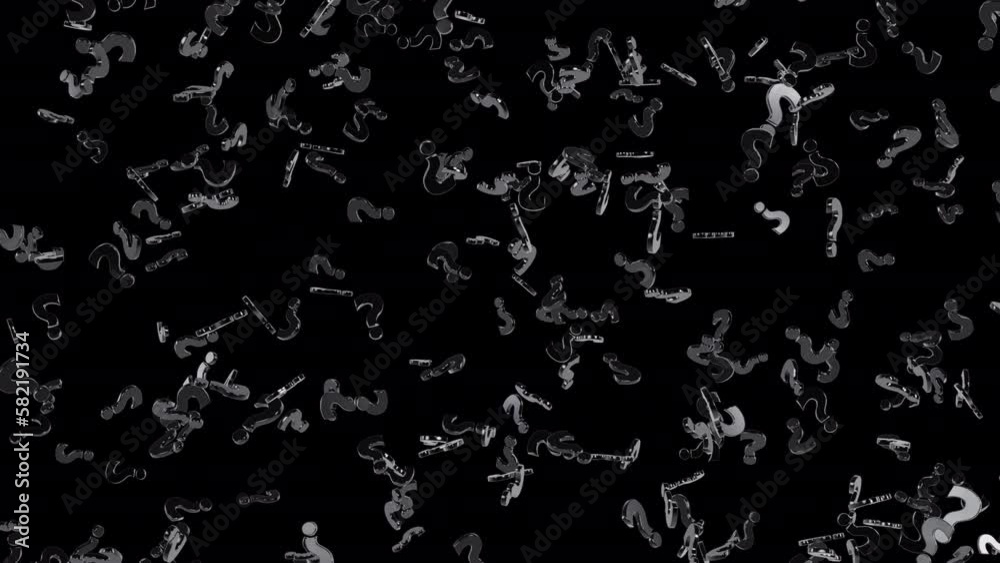 Floating Black Question Mark Isolated on alpha background Floating Black Question Mark Isolated on alpha background