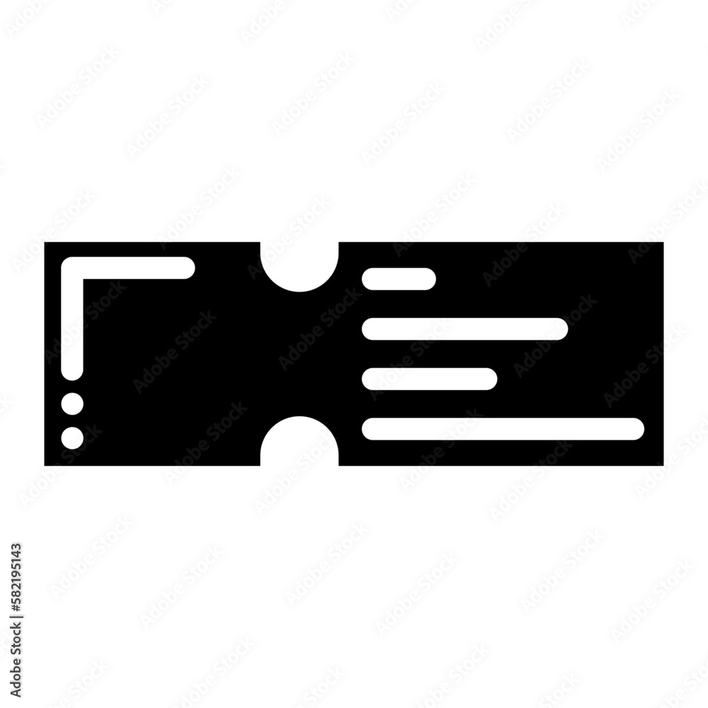 museum ticket glyph 