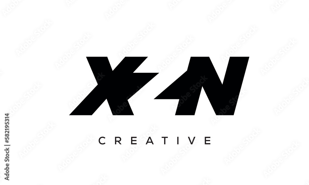 XZN letters negative space logo design. creative typography monogram vector XZN letters negative space logo design. creative typography monogram vector