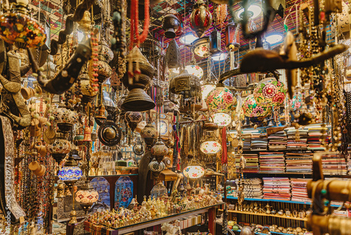Traditional Arabian antiques and handicraft shop, Muscat, Oman  photo