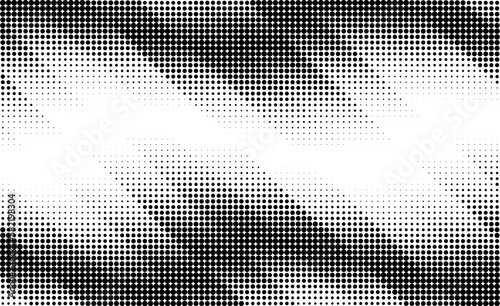 Monochrome gradient halftone dots background. Vector illustration