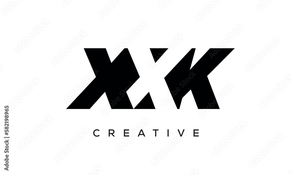 XXK letters negative space logo design. creative typography monogram vector XXK letters negative space logo design. creative typography monogram vector