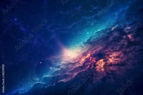 Vibrant Andromeda Galaxy  Cosmic Starscape  Dazzling Outer Space Exploration  Generative Ai