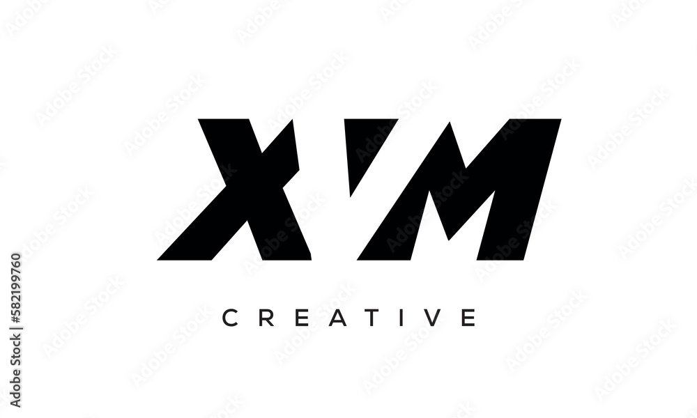 XVM letters negative space logo design. creative typography monogram vector XVM letters negative space logo design. creative typography monogram vector