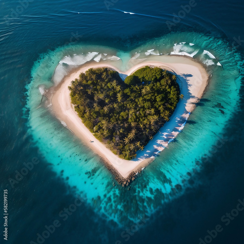 "Heart-Shaped Paradise Island: Fall in Love with This Exotic Getaway © Mateusz