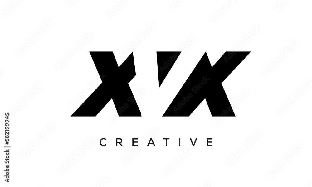 XVX letters negative space logo design. creative typography monogram vector XVX letters negative space logo design. creative typography monogram vector