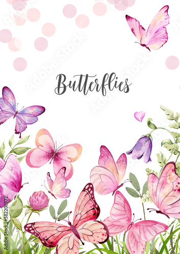 Canvas Print Butterfly card