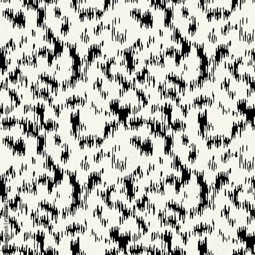 Vector seamless pattern. Abstract spotty texture. Natural monochrome design. Creative background with blots. Decorative organic swatch.