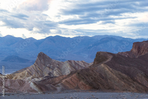 Colorful mountains and unique landscape of Death Valley National park.