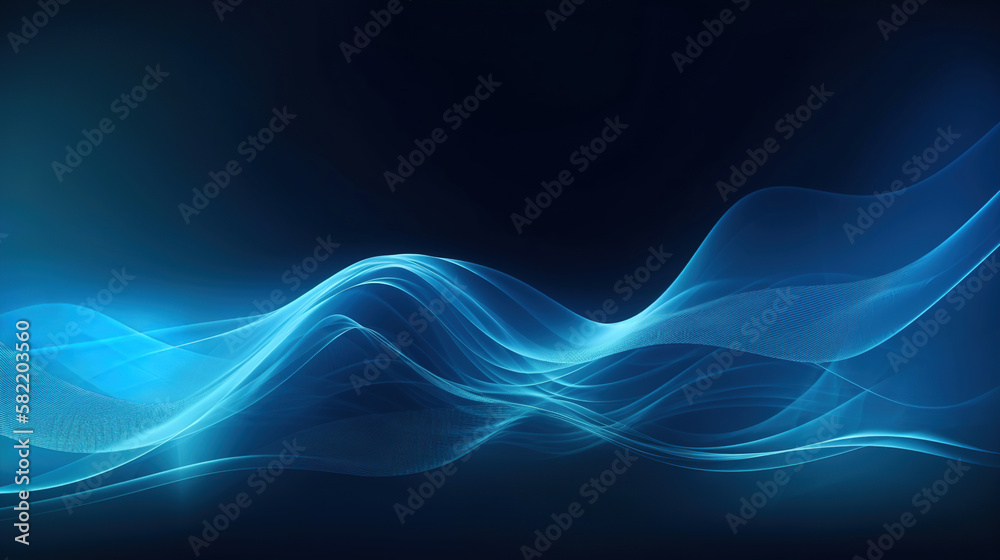 abstract blue wave background, generative ai abstract blue wave background, generative ai