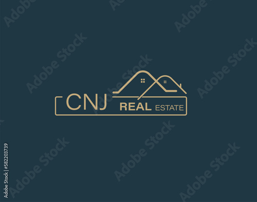 CNJ Real Estate and Consultants Logo Design Vectors images. Luxury Real Estate Logo Design