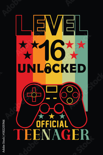 Level 16 unlock t shirt design