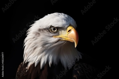 Bald Eagle Portrait. Generative AI Image