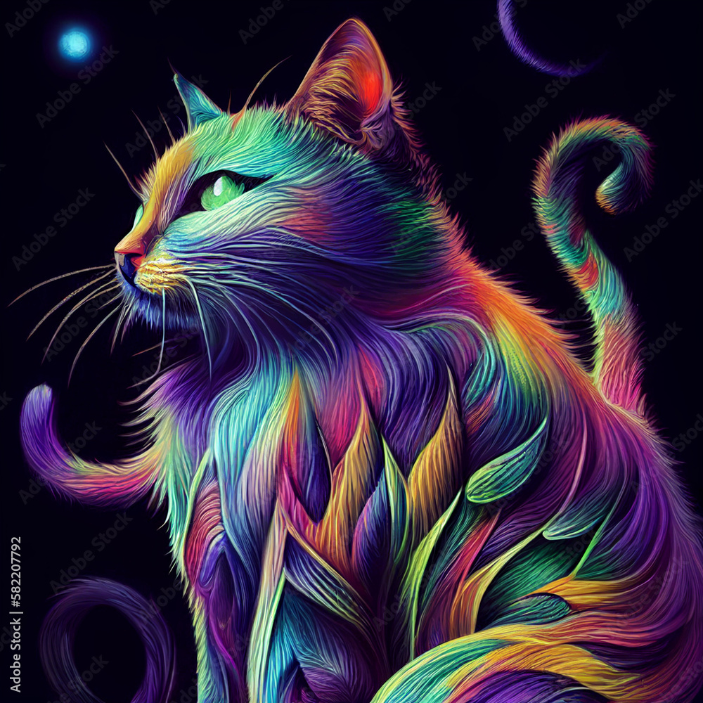 Tokajin #1 colorful fantasy cat