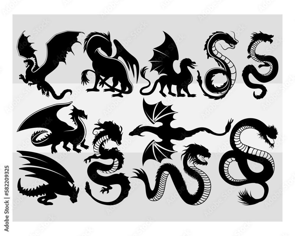 Dragon SVG, Dragon, Dragon Flying, Dragons Head Svg, Animal Svg, Dragon ...