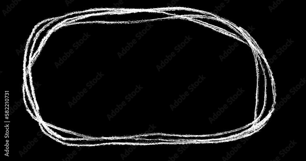 Pack of Animated Hand Drawn Scribbles Elements. Doodle marker. Frame icon, White Highlight Elements. Loop animation with Alpha channel.
