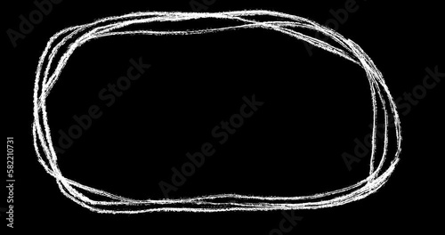 Pack of Animated Hand Drawn Scribbles Elements. Doodle marker. Frame icon, White Highlight Elements. Loop animation with Alpha channel.