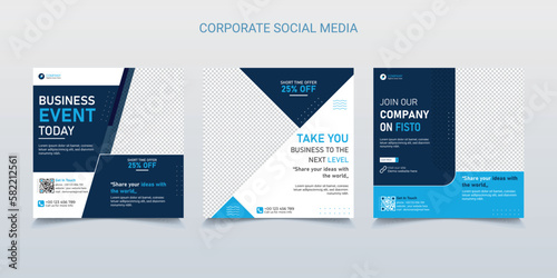 Digital marketing agency business promotion expert, Or editable square banner template. 