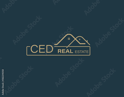 CED Real Estate and Consultants Logo Design Vectors images. Luxury Real Estate Logo Design