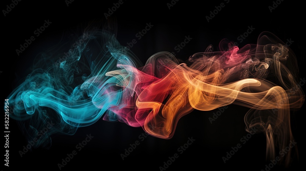 Artistic Smoke Colors Backgrounds.Generative AI Artistic Smoke Colors Backgrounds.Generative AI