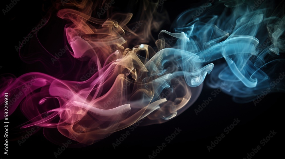 Fototapeta premium Artistic Smoke Colors Backgrounds.Generative AI
