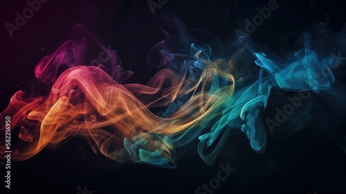 Artistic Smoke Colors Backgrounds.Generative AI