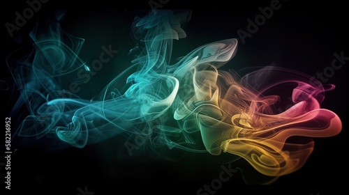 Artistic Smoke Colors Backgrounds.Generative AI