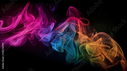 Artistic Smoke Colors Backgrounds.Generative AI