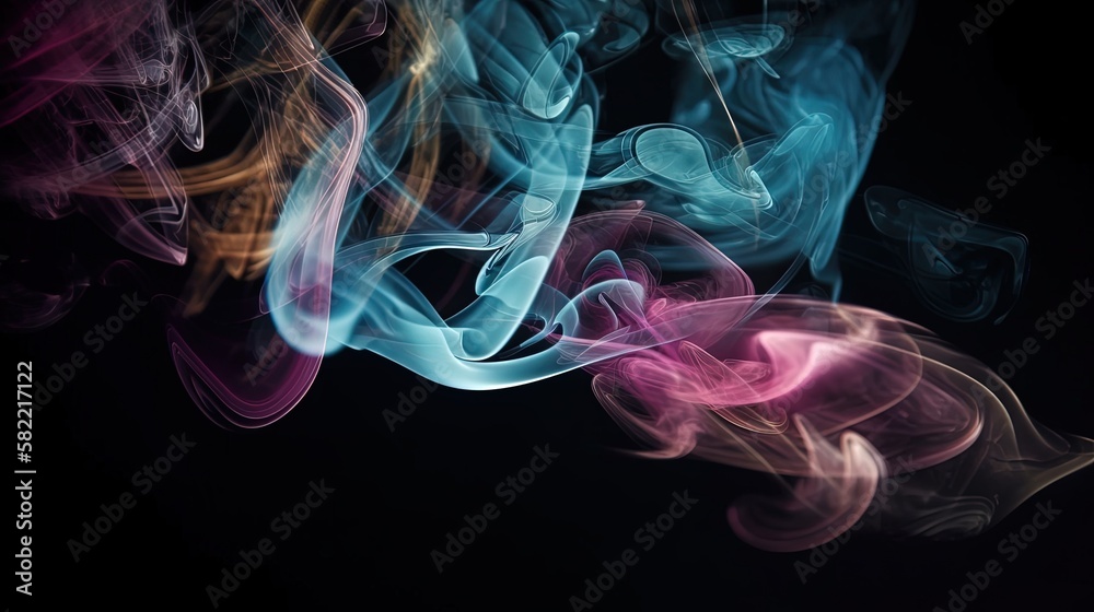 Artistic Smoke Colors Backgrounds.Generative AI Artistic Smoke Colors Backgrounds.Generative AI