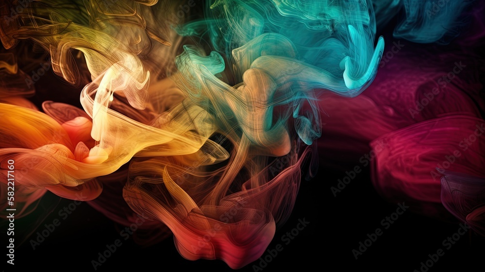 Fototapeta premium Artistic Smoke Colors Backgrounds.Generative AI